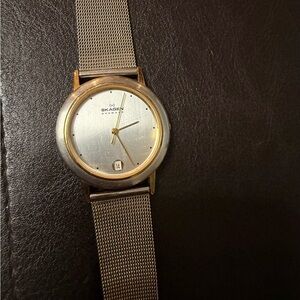 Skagen Two-Tone Mesh Bracelet Watch - Silver & Gold Accents